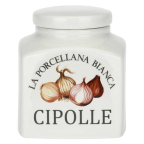 Barattolo Cipolle La Porcellana Bianca in porcellana bianca 3,5 litri