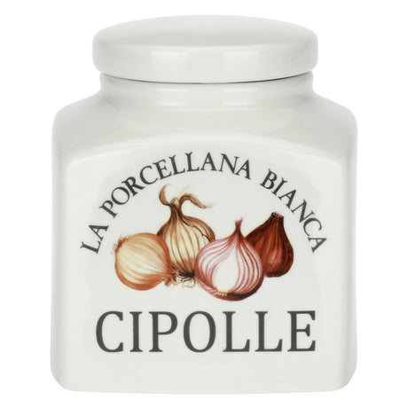 Barattolo Cipolle La Porcellana Bianca in porcellana bianca 3,5 litri