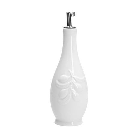 Oliera La Porcellana Bianca in porcellana bianca con decoro ulivo 21 cm