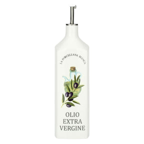 Oliera quadrata La Porcellana Bianca in porcellana decoro ulivo 1L
