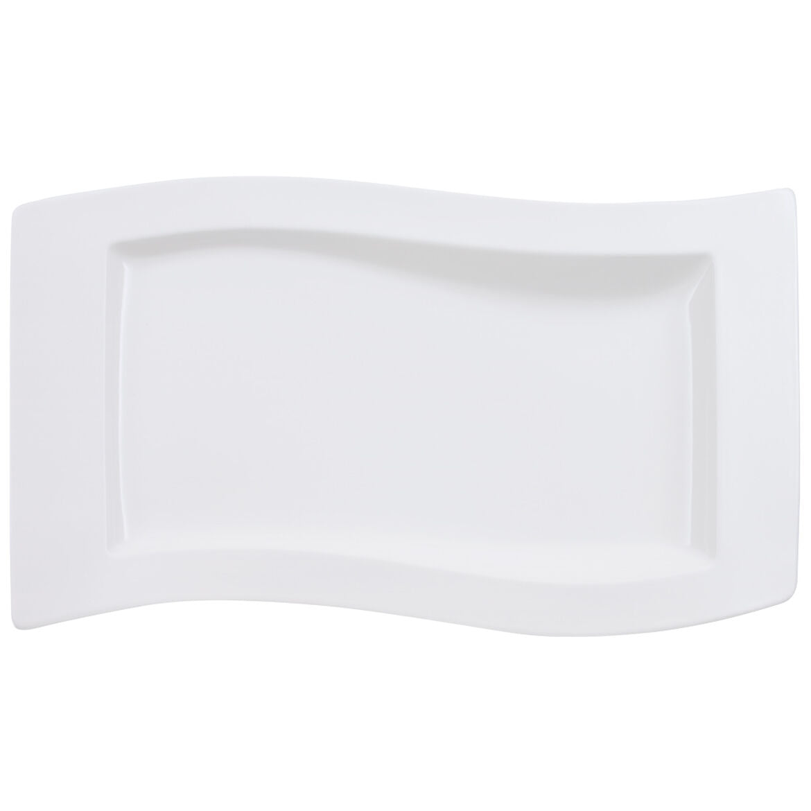 Piatto da portata NewWave Villeroy & Boch in porcellana asimmetrica 49x30 cm