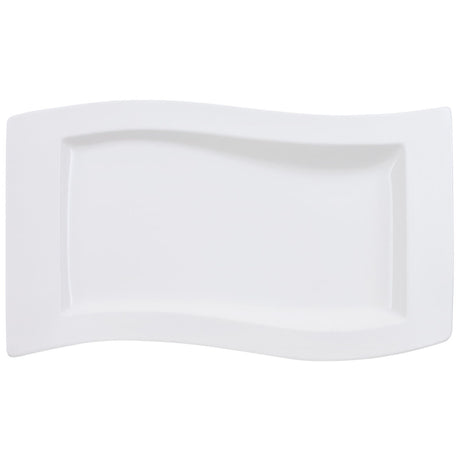 Piatto da portata NewWave Villeroy & Boch in porcellana asimmetrica 49x30 cm