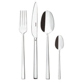 Set posate Rock Sambonet in acciaio inox 24 pezzi dal design squadrato
