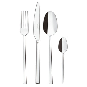 Set posate Rock Sambonet in acciaio inox 24 pezzi dal design squadrato