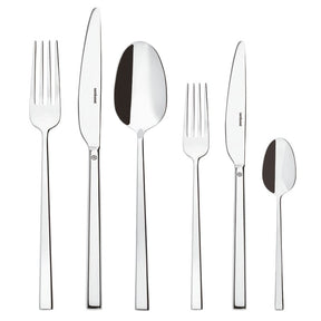 Set posate Rock Sambonet in acciaio inox 36 pezzi design squadrato