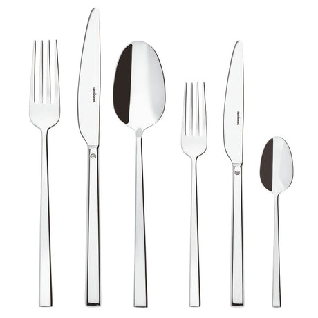 Set posate Rock Sambonet in acciaio inox 36 pezzi design squadrato
