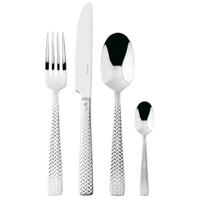 Set posate Cortina Sambonet acciaio inox 18/10 con manico a treccia 24 pezzi