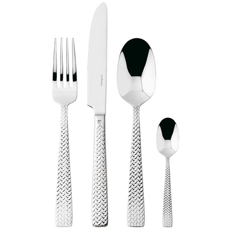 Set posate Cortina Sambonet acciaio inox 18/10 con manico a treccia 24 pezzi