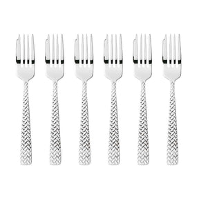 Set 6 forchette dessert Cortina Sambonet in acciaio inox 18/10 con intreccio