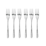 Set 6 forchette dessert Sambonet Venezia in acciaio inox con decoro rilievo