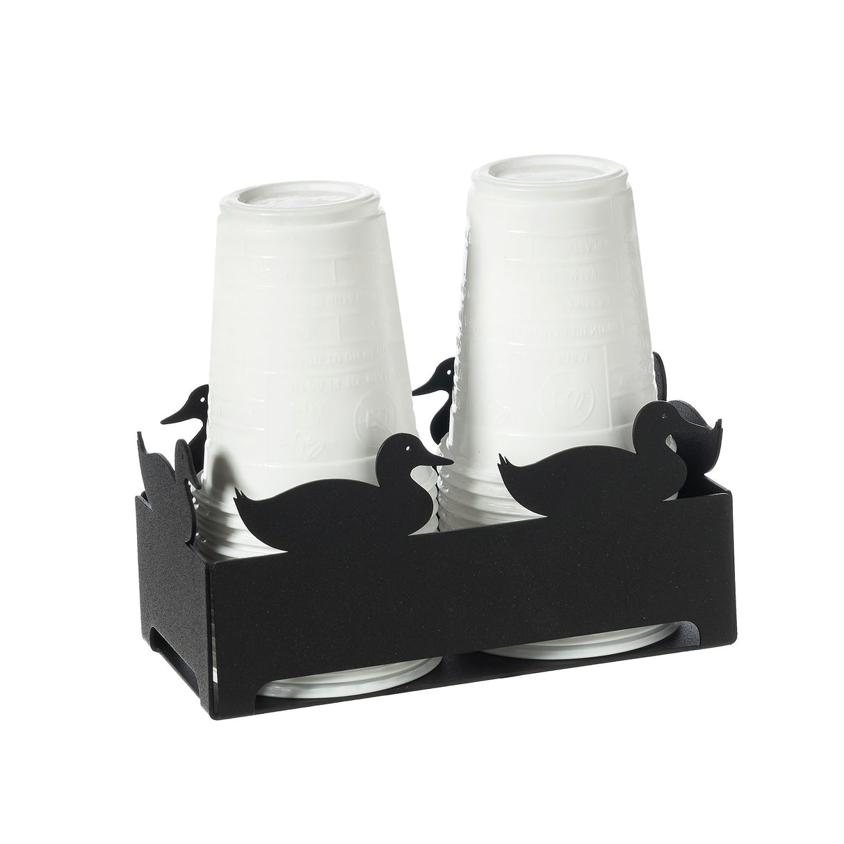 Portabicchieri Duck Arti & Mestieri in ferro nero 7,5x16 cm