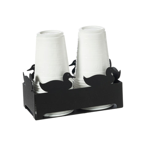 Portabicchieri Duck Arti & Mestieri in ferro nero 7,5x16 cm