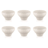 Set 6 coppette Tiffany Guzzini in materiale plastico bianco latte 12 cm