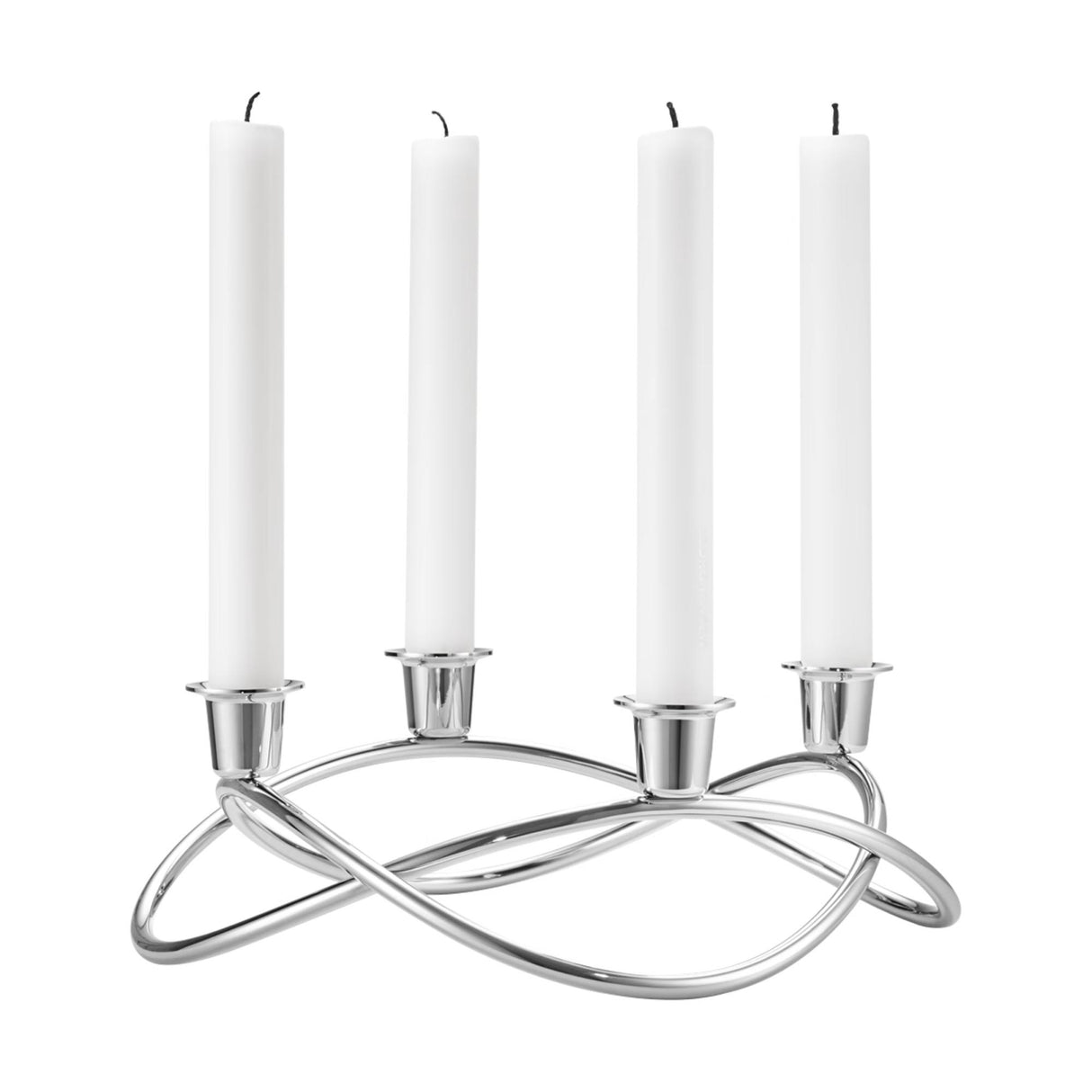 Candeliere Season Georg Jensen in acciaio inox lucido 4 fiamme