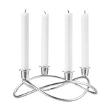 Candeliere Season Georg Jensen in acciaio inox lucido 4 fiamme