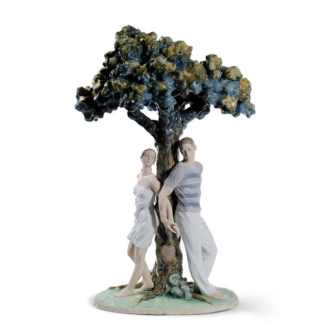 Statuetta Albero degli Innamorati Lladrò in porcellana 49x32 cm