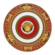 Piatto segnaposto Medusa Versace in porcellana con decori oro 33 cm