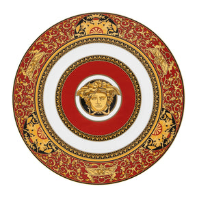 Piatto segnaposto Medusa Versace in porcellana con decori oro 33 cm