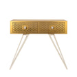 Consolle Mayfair Arti & Mestieri in metallo finitura oro bianco grande