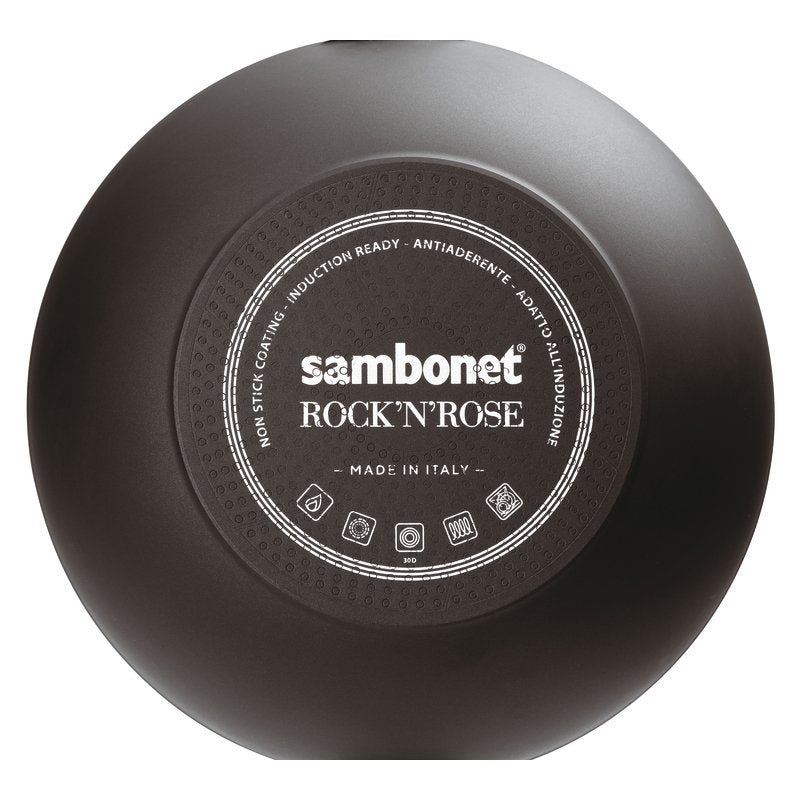 SAMBONET - Casseruola Alta con Manico Rock & Rose Black 18cm