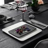 VILLEROY & BOCH Manufacture Rock Nero Piatto Rettangolare 28x17cm Porcellana