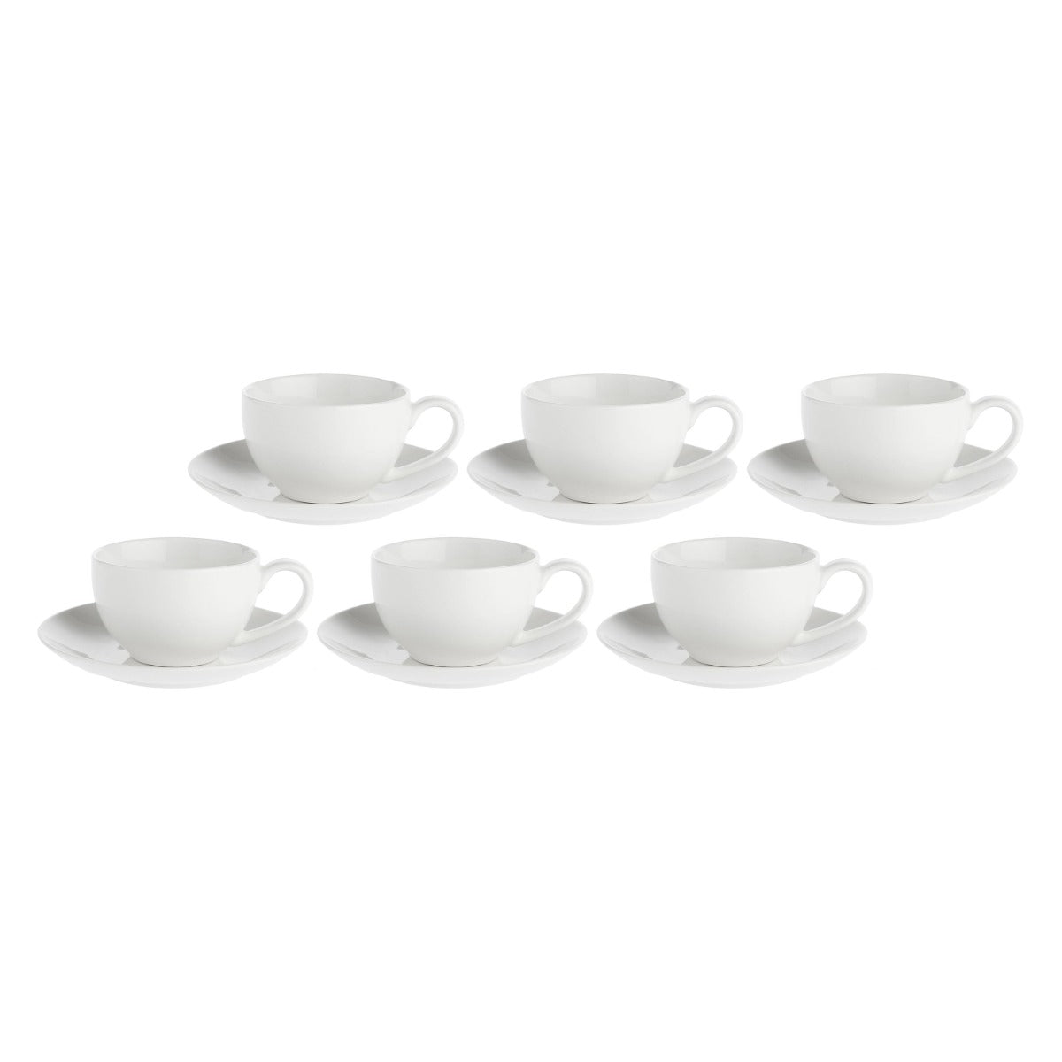 Set 6 tazze caffè Essenziale La Porcellana Bianca in porcellana 100 ml
