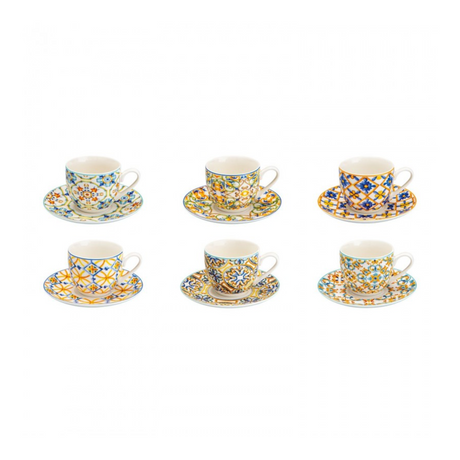Tazzine caffè Medicea Brandani in new bone china decorate 11,5x5 cm