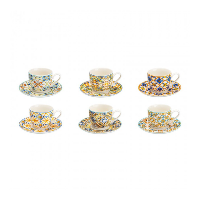 Tazzine caffè Medicea Brandani in new bone china decorate 11,5x5 cm
