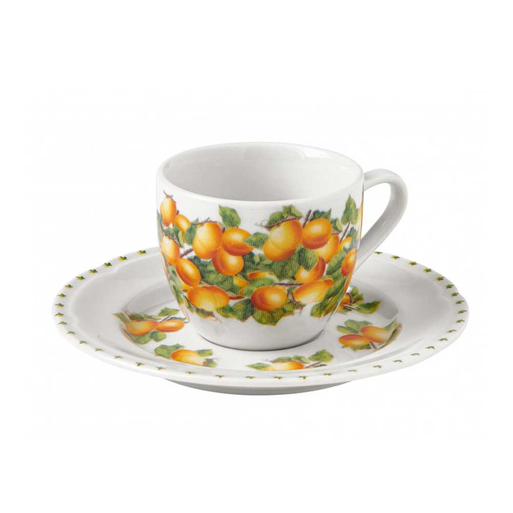 BRANDANI Set Tazze Caffè 4 Pezzi Le Primizie 90ml Porcellana