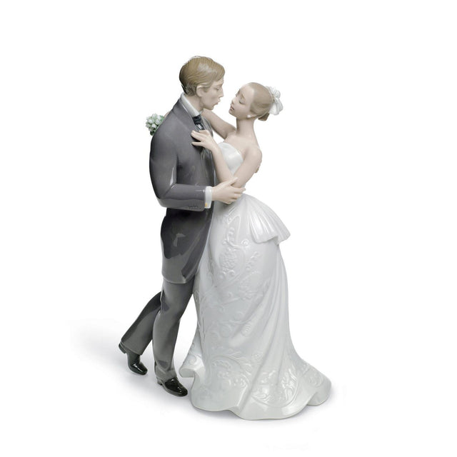 Statuina Il Valzer Dei Fidanzati Lladrò in porcellana lucida 30x21 cm