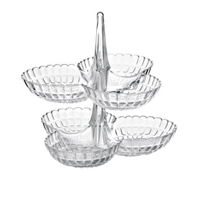Antipastiera Tiffany Guzzini in SMMA trasparente 27x25x25 cm