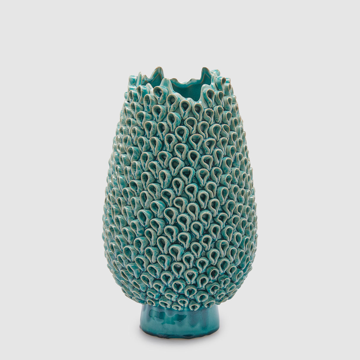 Vaso Deco EDG in ceramica verde acqua altezza 40 cm