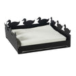 Portatovaglioli Duck Arti e Mestieri in ferro nero 8x21 cm