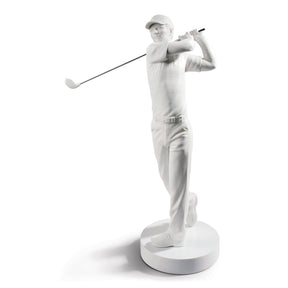 Statuina Campione di Golf Lladrò in porcellana opaca 54x38 cm