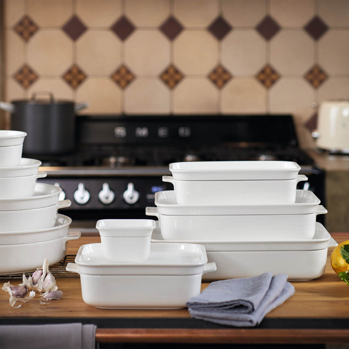 VILLEROY & BOCH Clever Cooking Teglia Rettangolare 34x24cm Porcellana Bianco