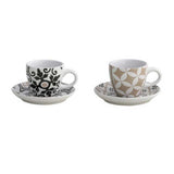 BRANDANI Alhambra Set 2 Tazzine Tazze Caffè 10x8,5cm Porcellana