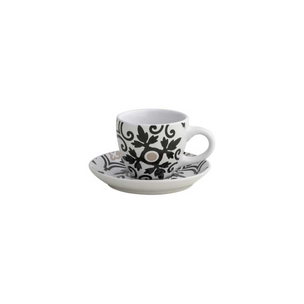 BRANDANI Alhambra Set 2 Tazzine Tazze Caffè 10x8,5cm Porcellana