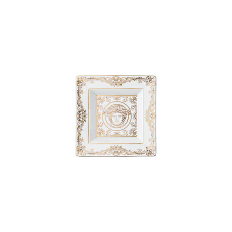 Ciotola Medusa Gala Versace in porcellana bianca con decori oro 14 cm