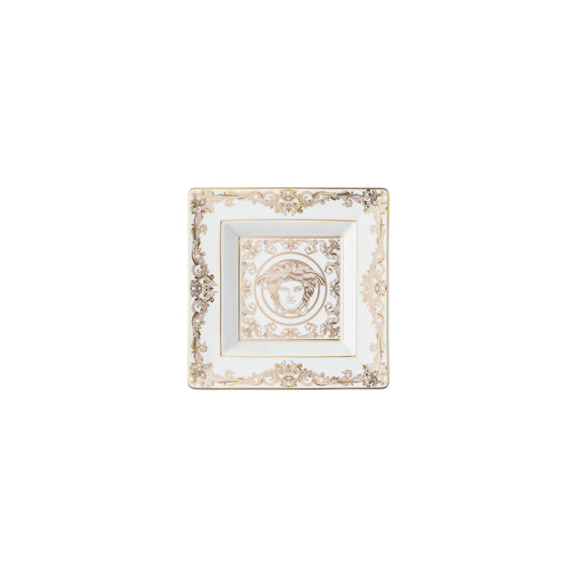 Ciotola Medusa Gala Versace in porcellana bianca con decori oro 14 cm