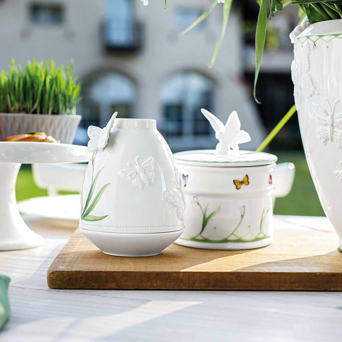 VILLEROY & BOCH Colourful Spring Portacandela con Farfalla 13cm Porcellana