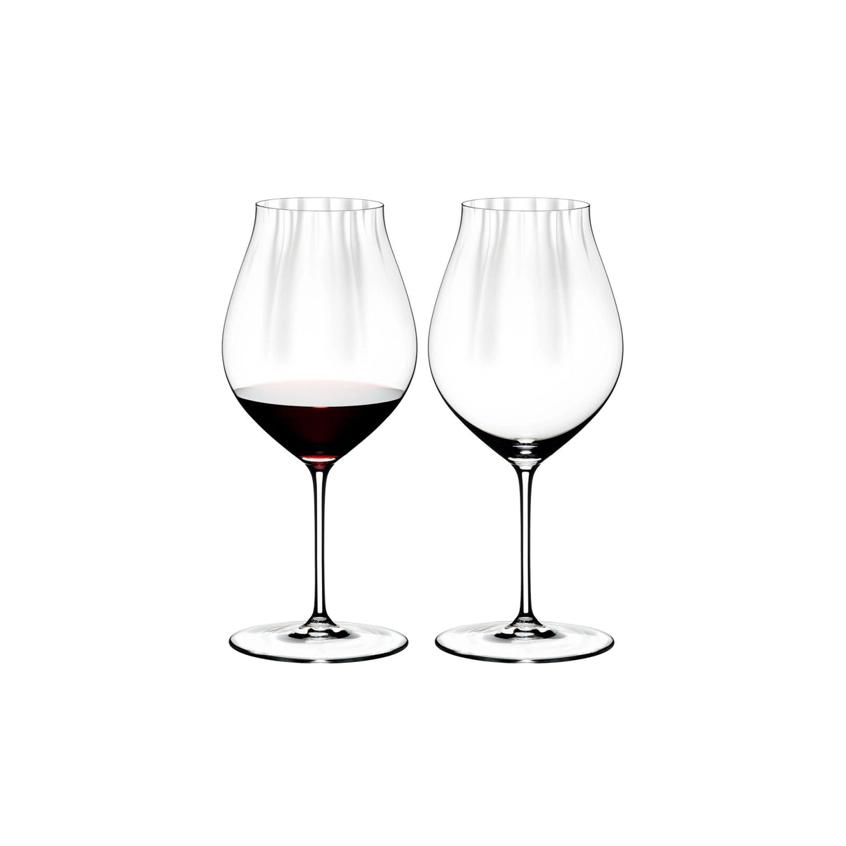 Set 2 calici vino Pinot Noir Riedel in cristallo 830 ml con effetto ottico