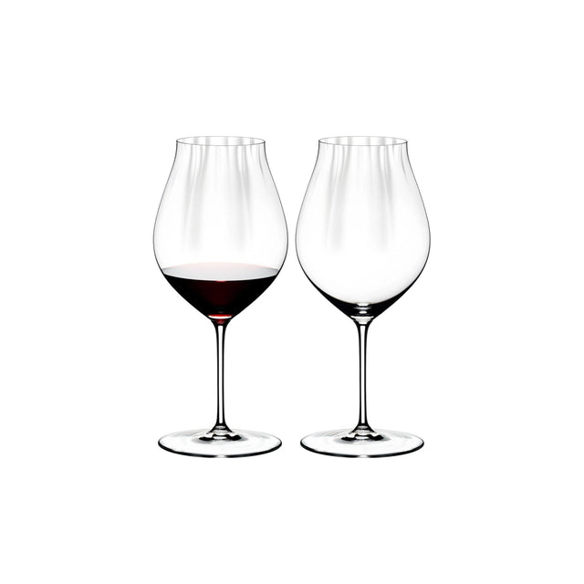 Set 2 calici vino Pinot Noir Riedel in cristallo 830 ml con effetto ottico