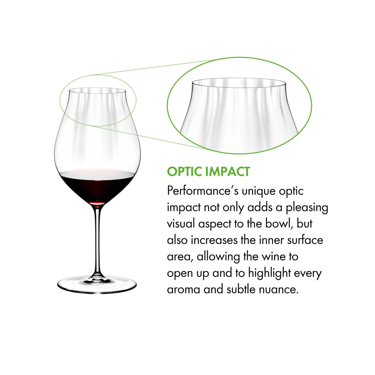 RIEDEL Performance Set 2 Pieces Pinot Noir Glass Goblet 830ml Crystal