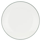 LA PORCELLANA BIANCA Dintorno Servizio Tavola Set Piatti 18 Pezzi Porcellana Bianco Bordo Verde
