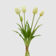 Mazzo di tulipani EDG in materiale sintetico bianco 40 cm