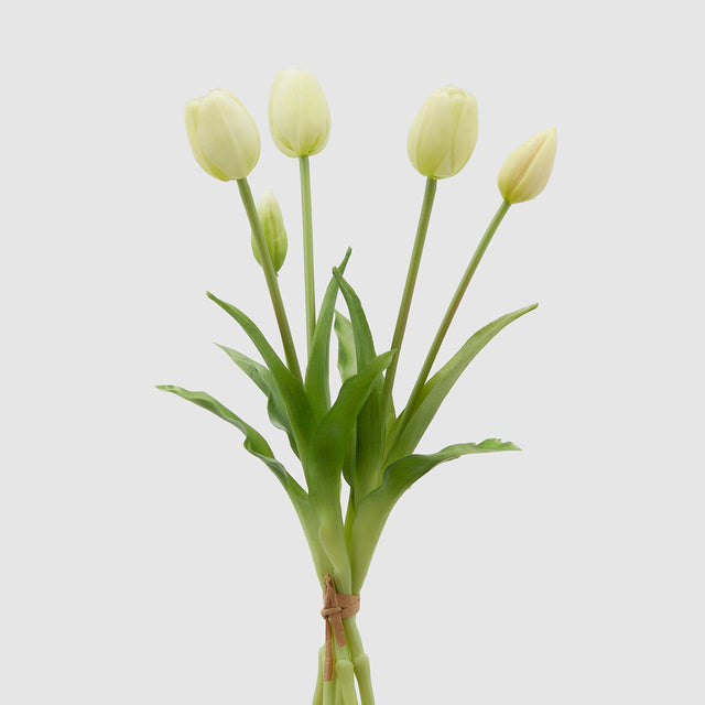 Mazzo di tulipani EDG in materiale sintetico bianco 40 cm