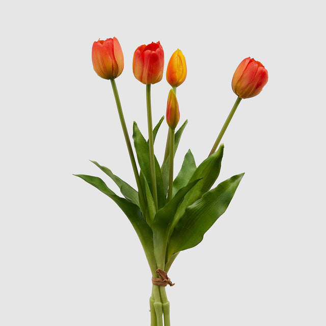 Mazzo di tulipani EDG in materiale sintetico arancio 40 cm
