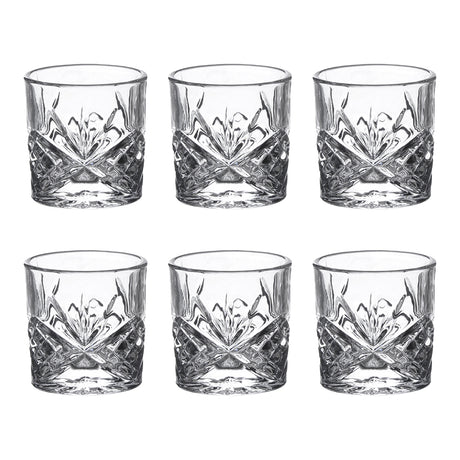 Set 6 bicchieri shot Rock&Roll Brandani in vetro trasparente 5,5 cm