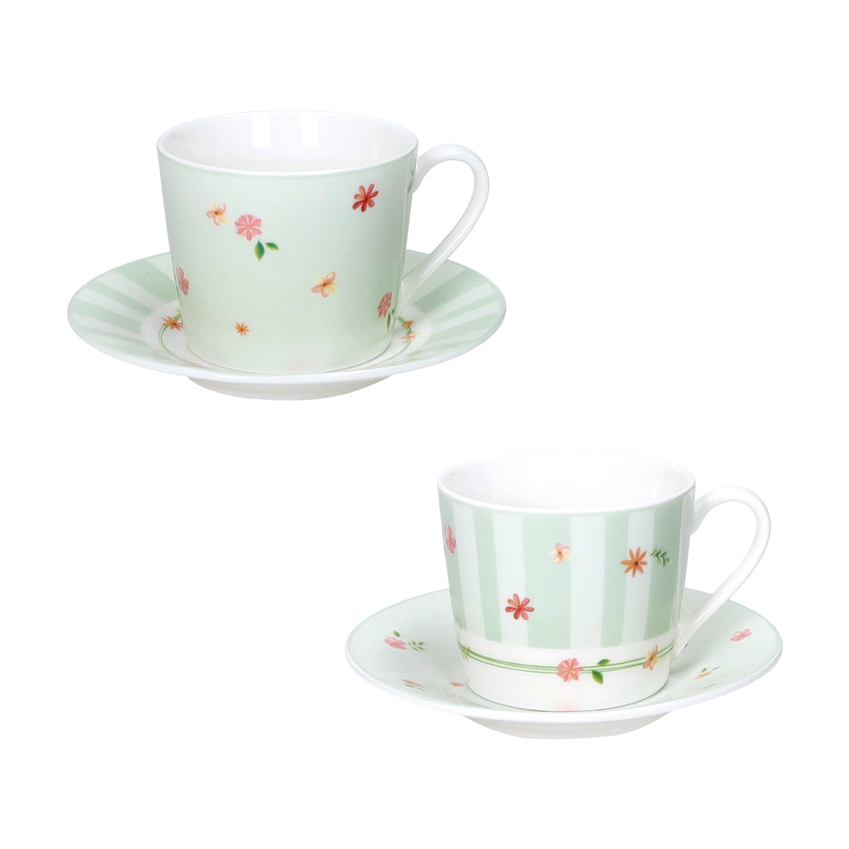 Set 2 tazze caffè Polline Brandani in porcellana decorata 100 ml
