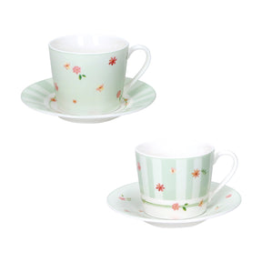 Set 2 tazze caffè Polline Brandani in porcellana decorata 100 ml